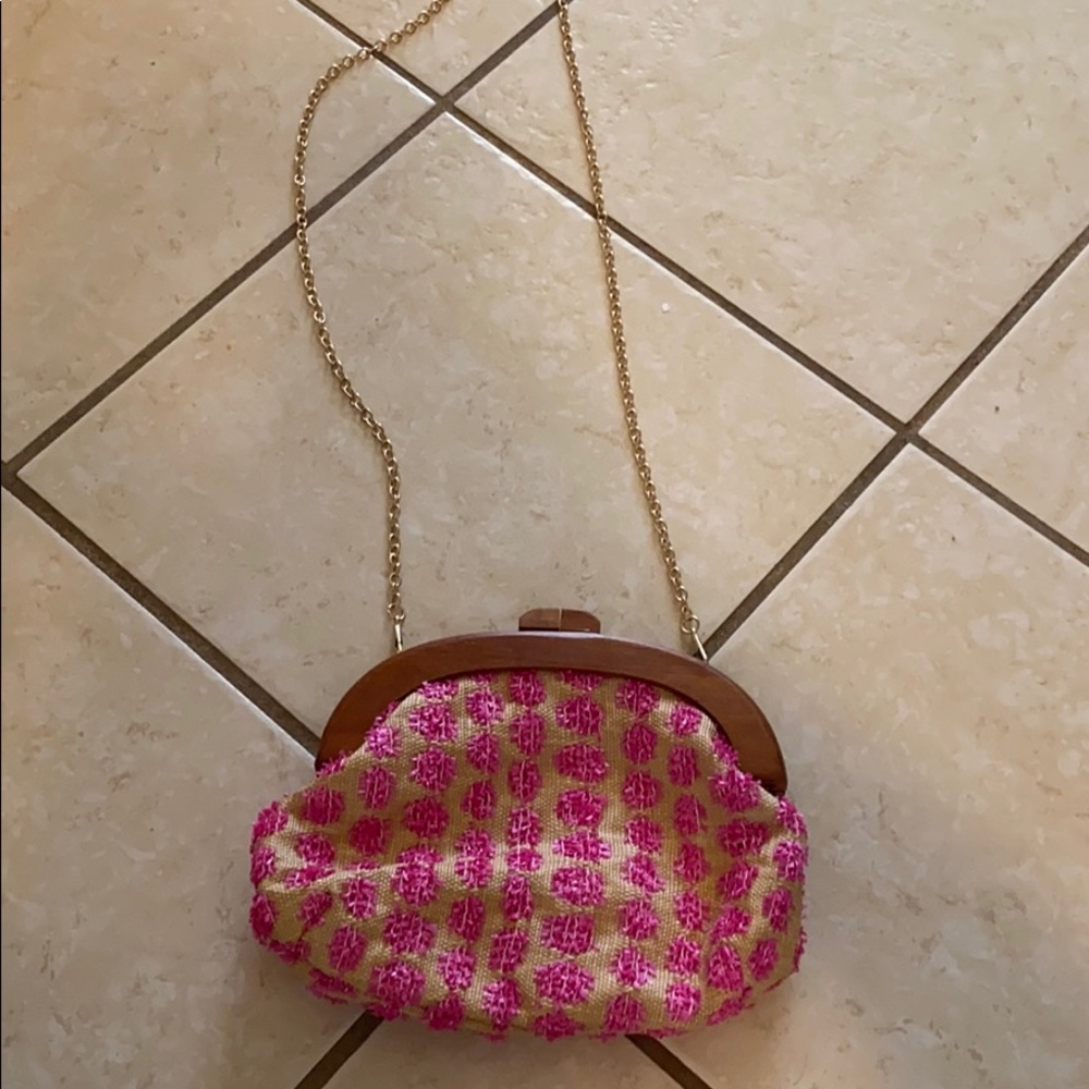Wooden canvas purse by Francesca